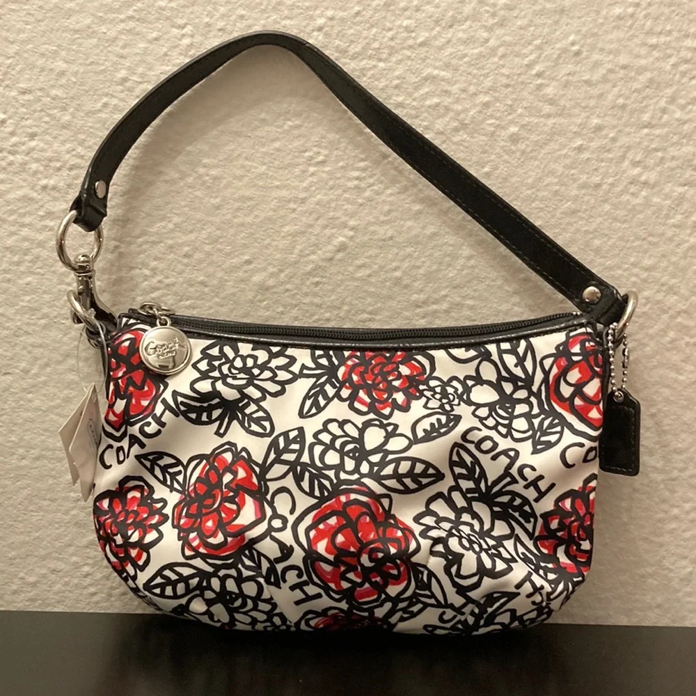 NWT Coach Satin Printed Shoulder Bag - Picture 2 of 6